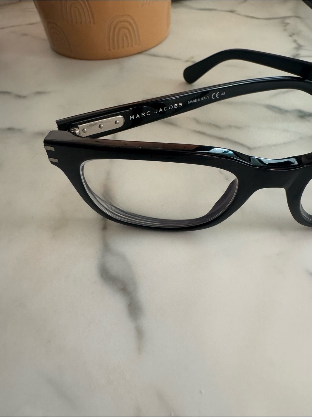 Marc Jacobs Glossy Black Cat-Eye Eyeglasses